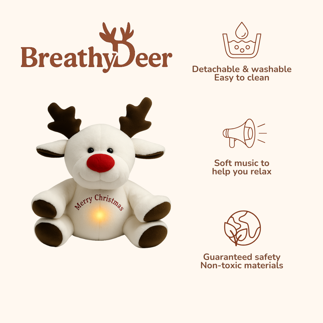 Breathing Calming Reindeer – Light-Up Anti-Stress Plush