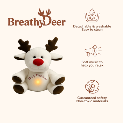Breathing Calming Reindeer – Light-Up Anti-Stress Plush