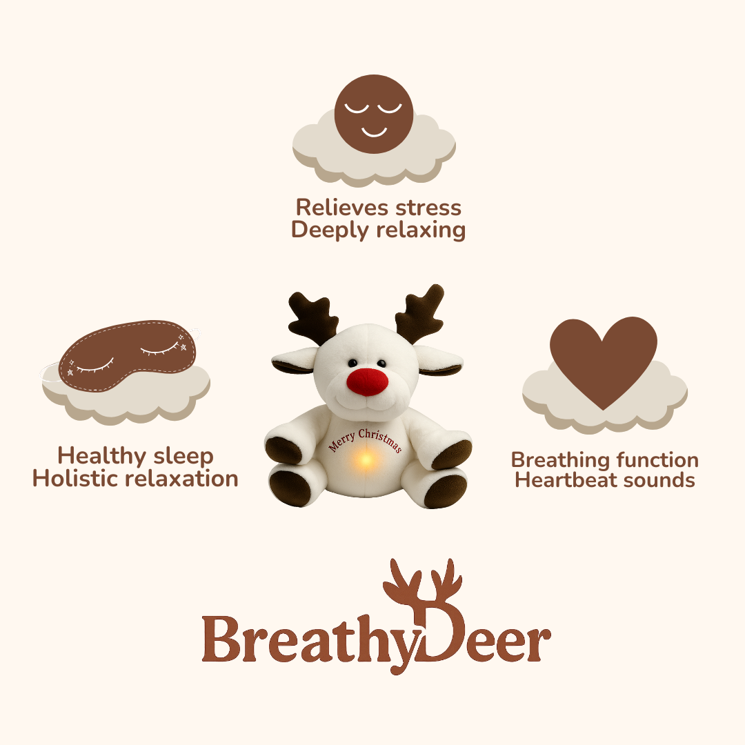 Breathing Calming Reindeer – Light-Up Anti-Stress Plush