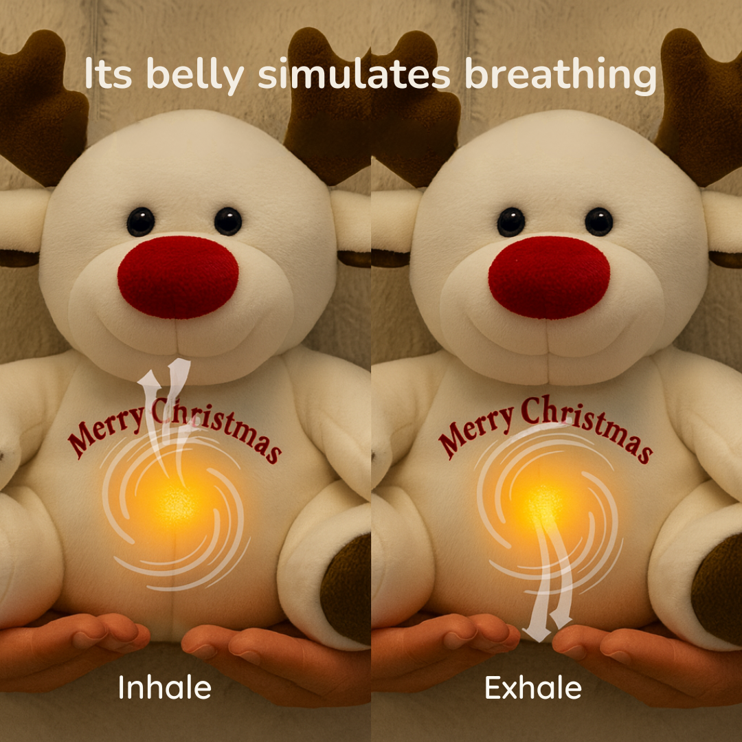 Breathing Calming Reindeer – Light-Up Anti-Stress Plush